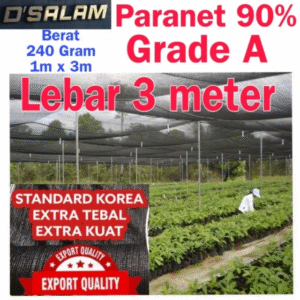 Jaring Paranet 90% Grade A Lebar 3 Meter (Eceran) Anti Hama