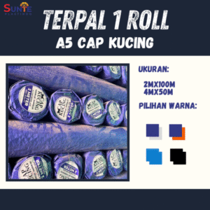 TERPAL PLASTIK A5 CAP KUCING UKURAN 1 ROLL